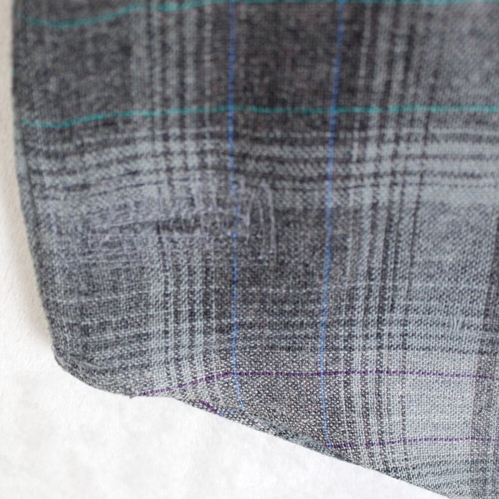 Vintage Pendleton Wool Shirt Mens XL Gray Shadow Plaid Pearl Snap Western - Picture 6 of 9
